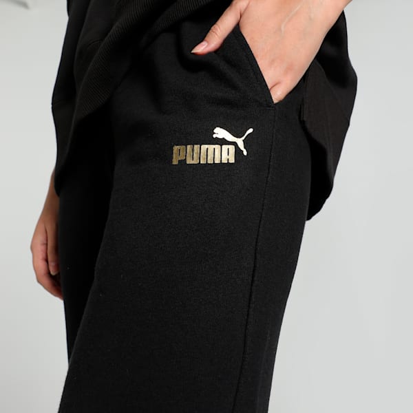 Women's Metallic Pants, Puma Black, extralarge-IND