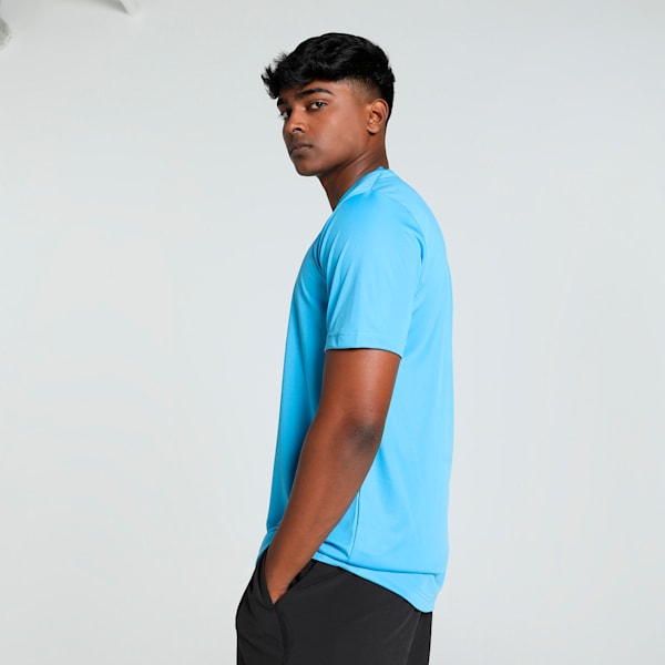 Active Cat Logo Men's Running Tee, Ethereal Blue, extralarge-IND