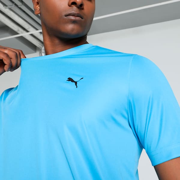 Active Cat Logo Men's Running Tee, Ethereal Blue, extralarge-IND