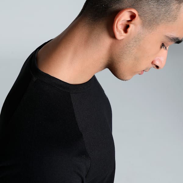 EVOSTRIPE Men's Slim Fit Tee, PUMA Black, extralarge-IND