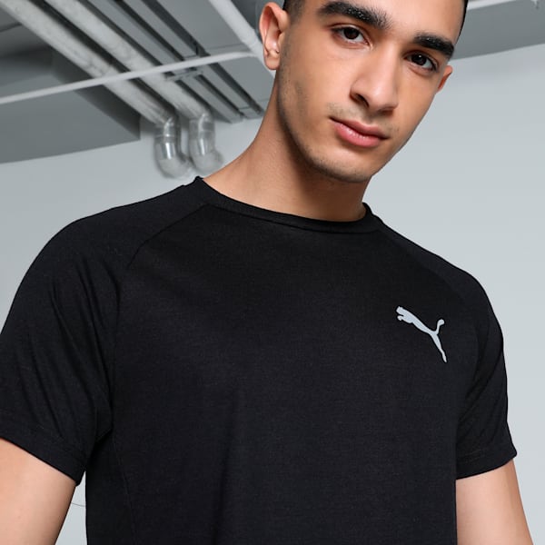 EVOSTRIPE Men's Slim Fit Tee, PUMA Black, extralarge-IND