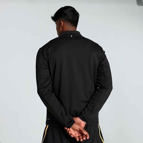 RUN CLOUDSPUN Men's Full Zip Running Jacket, PUMA Black, extralarge-IND