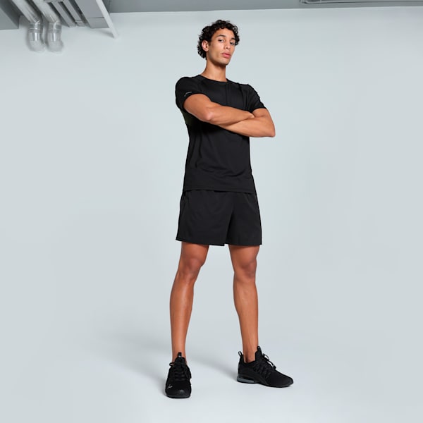 RUN CLOUDSPUN Men's Running Tee, PUMA Black-Dark Olive, extralarge-IND