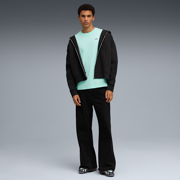 PUMA Wardrobe Essentials Suede Men's Tee, Mint Melt, extralarge