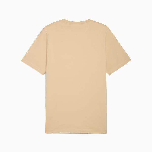 WARDROBE ESSENTIALS Suede Logo Men's Tee, Pebble Path, extralarge