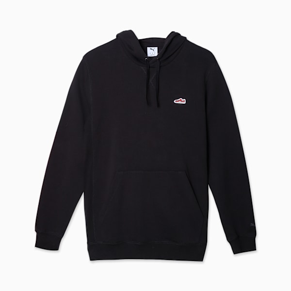 Wardrobe Essentials Suede Hoodie Men, PUMA Black, extralarge