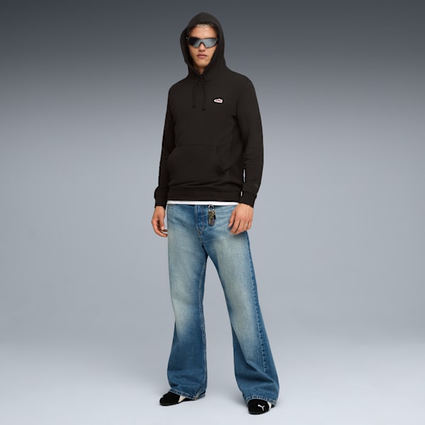 Wardrobe Essentials Suede Hoodie Men, PUMA Black, extralarge