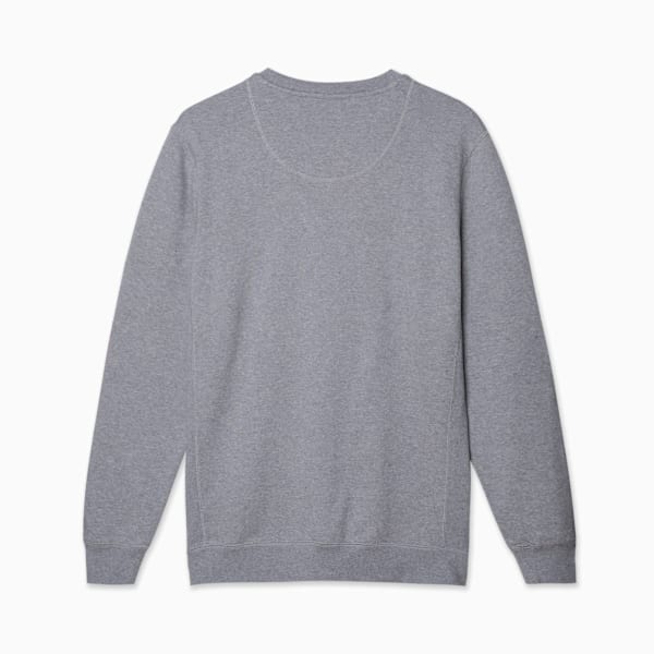Wardrobe Essentials Suede Crew Men, Medium Gray Heather, extralarge