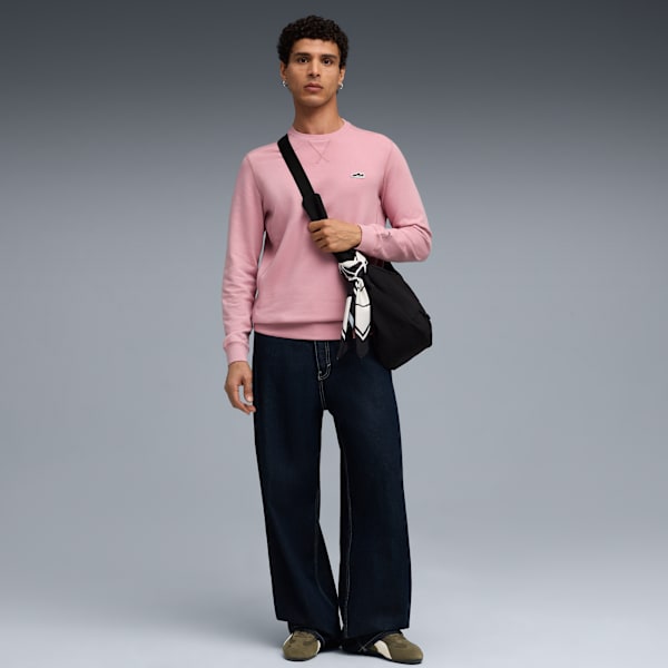 Wardrobe Essentials Suede Crew Men, Poised Pink, extralarge