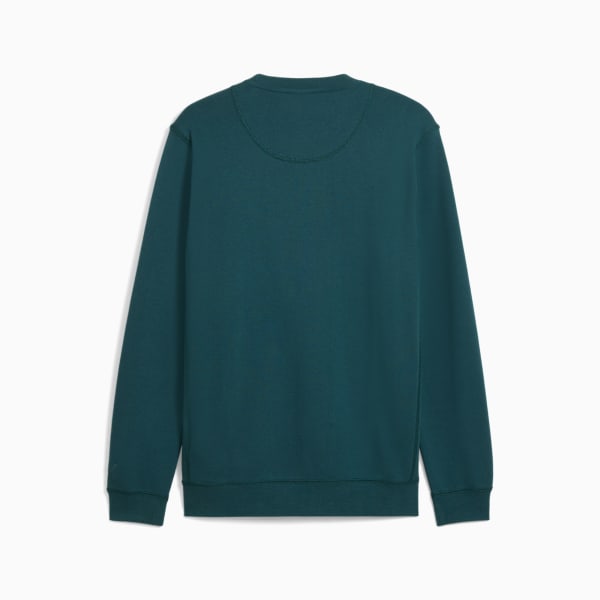 Wardrobe Essentials Suede Crew Men, Green Terrain, extralarge