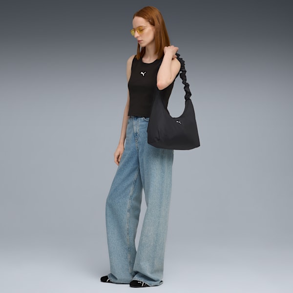 Essentials Slim Ribbed Tank Women, PUMA Black, extralarge