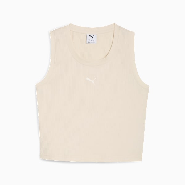 Essentials Slim Ribbed Tank Women, Alpine Snow, extralarge