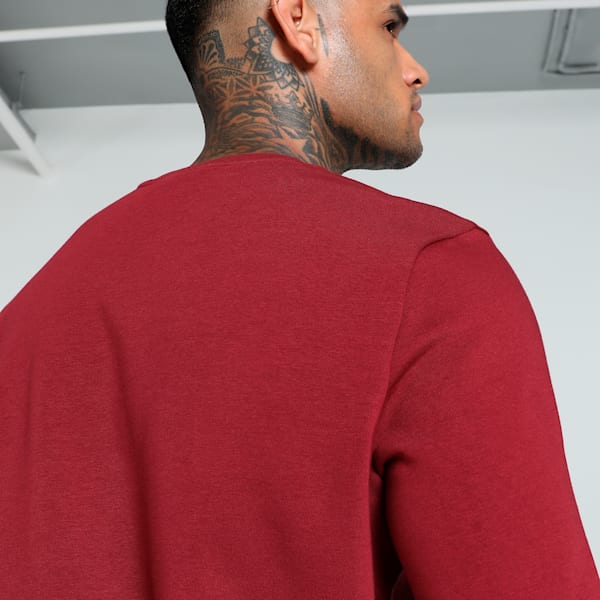 Men's Graphic Crew-Neck Sweatshirt, Team Regal Red, extralarge-IND