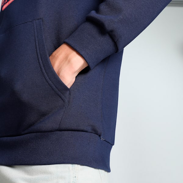 Men's Graphic Hoodie, PUMA Navy, extralarge-IND