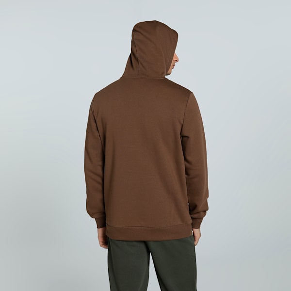 Men's Graphic Hoodie, Espresso Brown, extralarge-IND