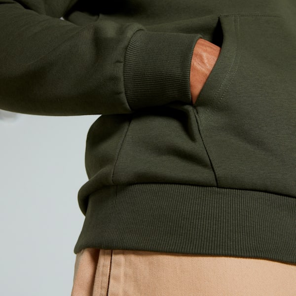 Men's Graphic Hoodie, Dark Olive, extralarge-IND