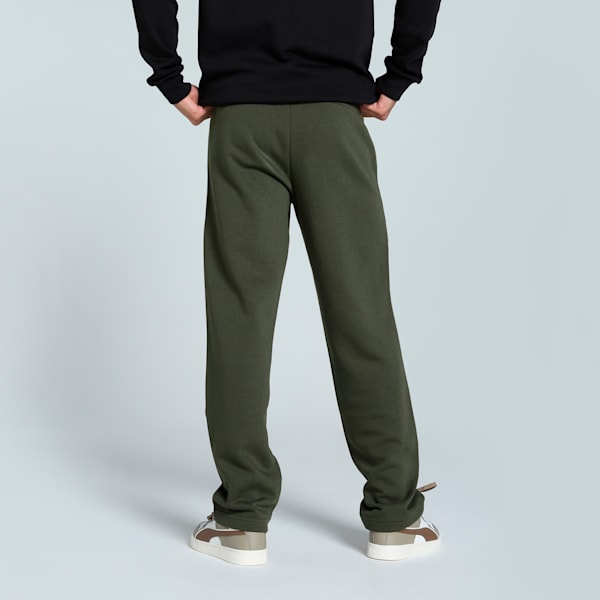 Men's Graphic Knitted Pants, Dark Olive, extralarge-IND