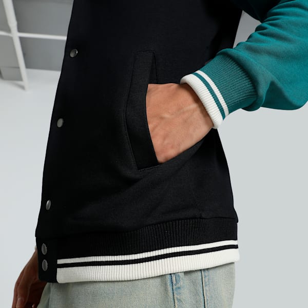 Men's Colorblock Bomber Jacket, PUMA Black, extralarge-IND