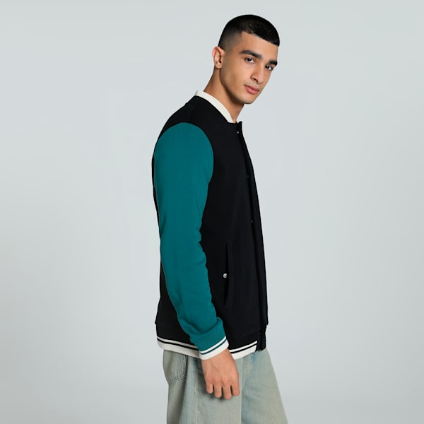 Men's Colorblock Bomber Jacket, PUMA Black, extralarge-IND