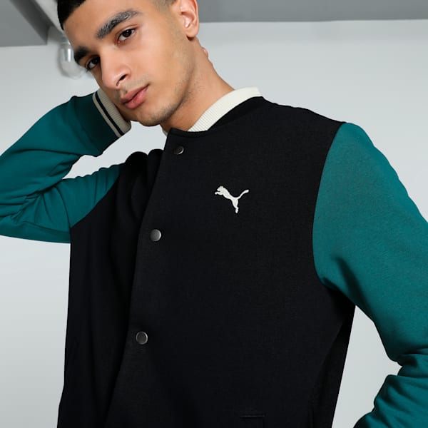 Men's Colorblock Bomber Jacket, PUMA Black, extralarge-IND
