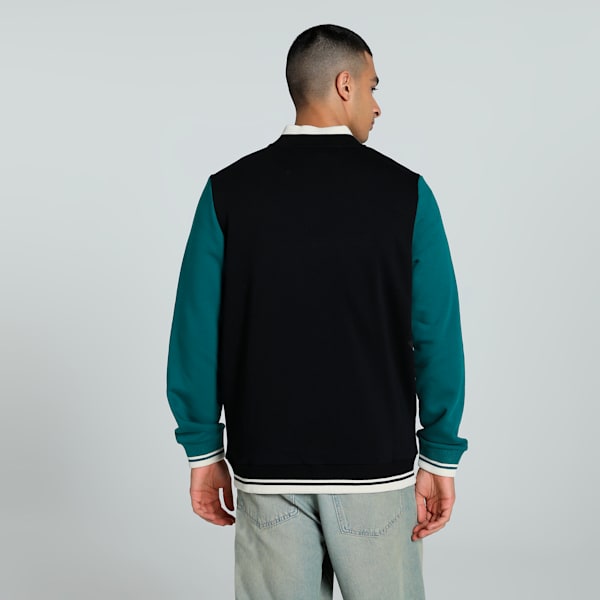 Men's Colorblock Bomber Jacket, PUMA Black, extralarge-IND