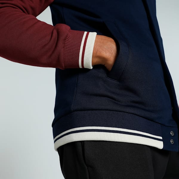 Men's Colorblock Bomber Jacket, PUMA Navy, extralarge-IND