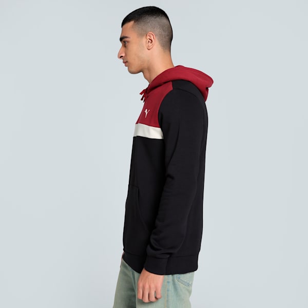 Men's Colorblock Hoodie, PUMA Black, extralarge-IND