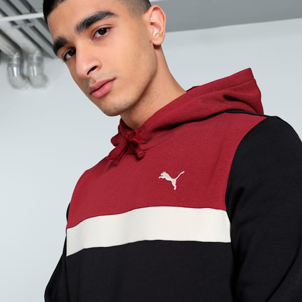 Men's Colorblock Hoodie, PUMA Black, extralarge-IND