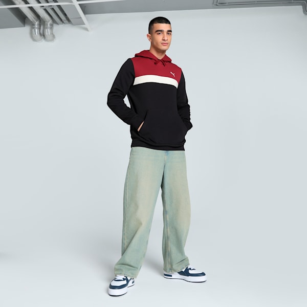Men's Colorblock Hoodie, PUMA Black, extralarge-IND
