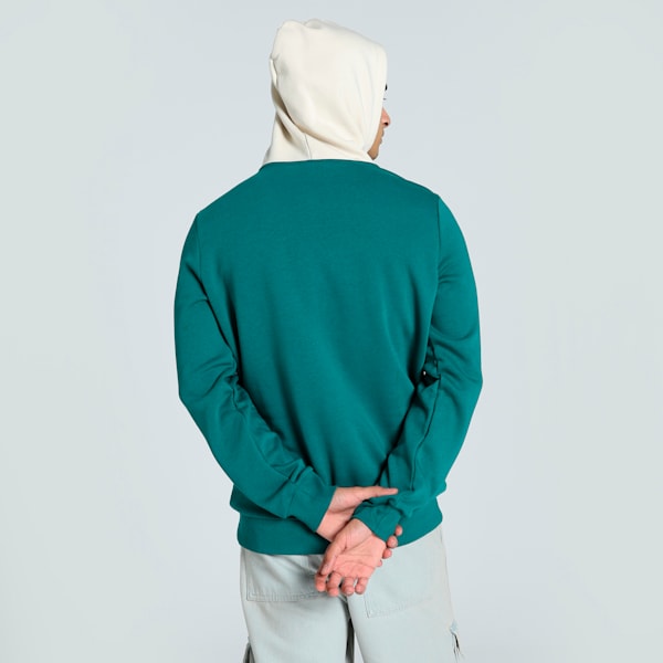 Men's Colorblock Hoodie, Cold Green, extralarge-IND