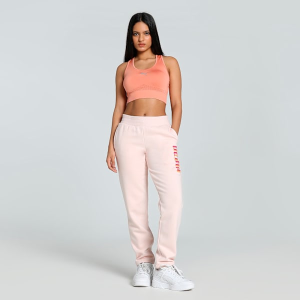 Women's Graphic Pants, Island Pink, extralarge-IND
