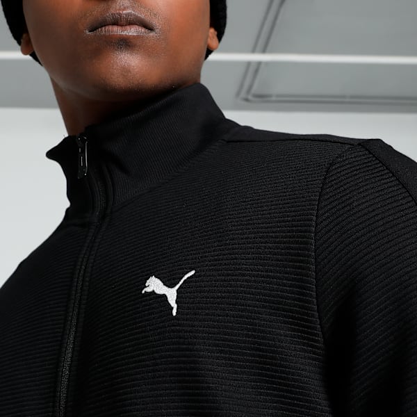 Ottoman Men's Full Zip Slim Fit Sweat Jacket, PUMA Black, extralarge-IND