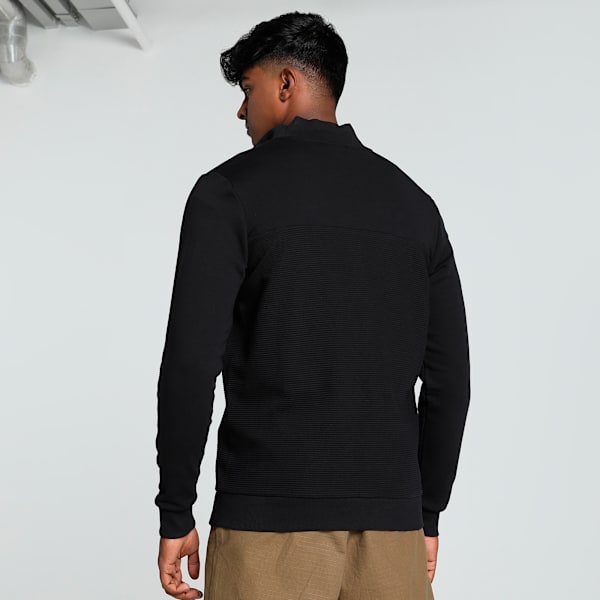 Ottoman Men's Full Zip Slim Fit Sweat Jacket, PUMA Black, extralarge-IND