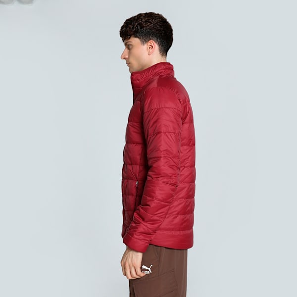 Men's Slim Fit Reversible Padded Jacket, Intense Red, extralarge-IND