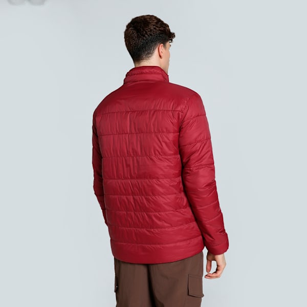 Men's Slim Fit Reversible Padded Jacket, Intense Red, extralarge-IND