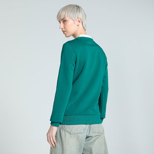 Women's Graphics Crew-Neck Sweatshirt, Cold Green, extralarge-IND