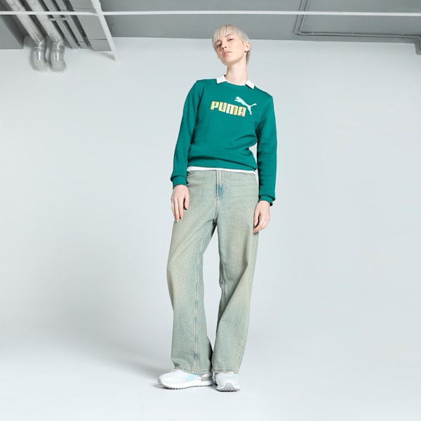 Women's Graphics Crew-Neck Sweatshirt, Cold Green, extralarge-IND