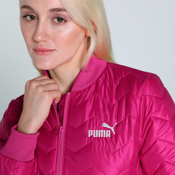 Women's Woven Bomber Jacket, Pinktastic, extralarge-IND