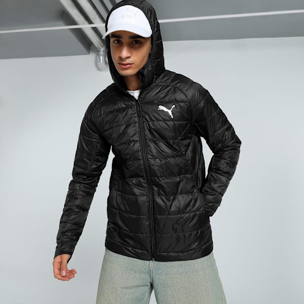 PackLITE PWRWarm Men's Slim Fit Hooded Jacket, PUMA Black, extralarge-IND