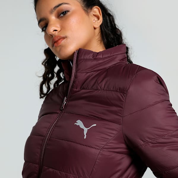 Women's Slim Fit Reversible Padded Jacket, Dark Jasper, extralarge-IND