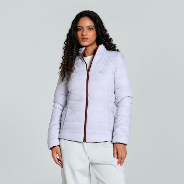 Women's Slim Fit Reversible Padded Jacket, Dark Jasper, extralarge-IND