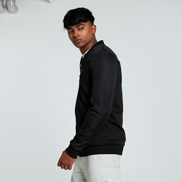 Men's Overlay Slim Fit Track Jacket, PUMA Black, extralarge-IND