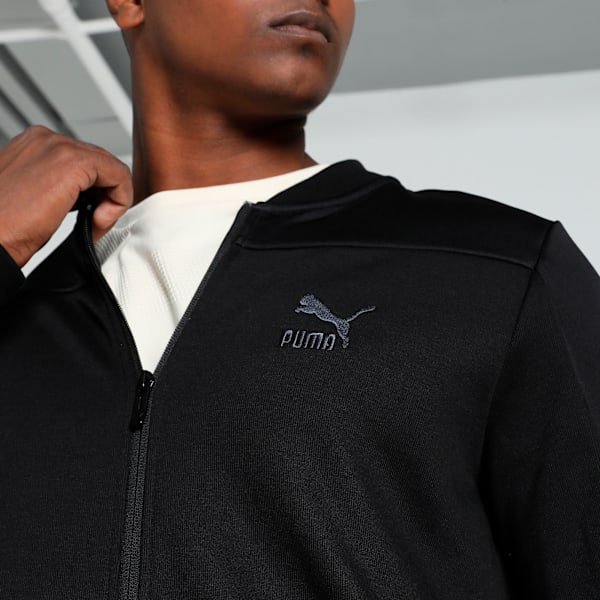 Men's Overlay Slim Fit Track Jacket, PUMA Black, extralarge-IND