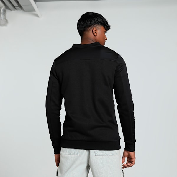 Men's Overlay Slim Fit Track Jacket, PUMA Black, extralarge-IND