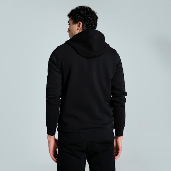 Men's Graphic Full Zip Slim Fit Hooded Jacket, PUMA Black, extralarge-IND