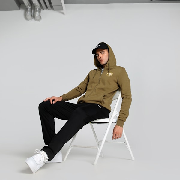 Men's Graphic Full Zip Slim Fit Hooded Jacket, Wild Willow, extralarge-IND