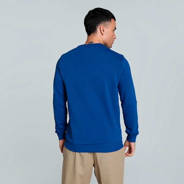 Men's Crew Neck Sweatshirt, Blazing Blue, extralarge-IND