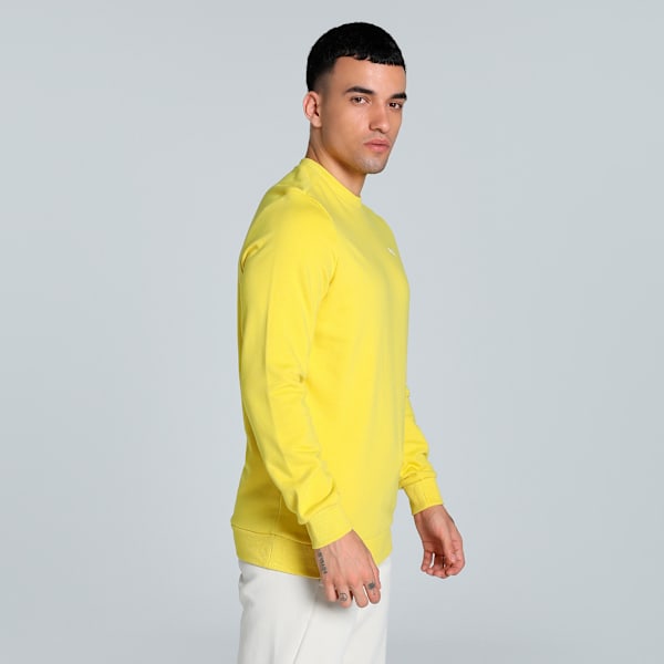 Men's Crew Neck Sweatshirt, Sun Ray Yellow, extralarge-IND