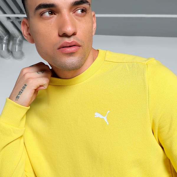 Men's Crew Neck Sweatshirt, Sun Ray Yellow, extralarge-IND