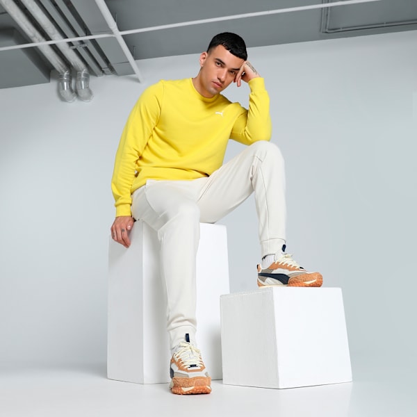 Men's Crew Neck Sweatshirt, Sun Ray Yellow, extralarge-IND